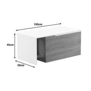 Masuta de cafea extensibila Extera Alb 160x50x45 cm - Img 7
