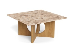 Masuta de cafea Foley V5, Maro, 42x80x80 cm - Img 2
