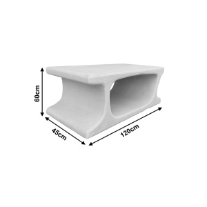 Masuta de cafea, Nafel, Pako, Alb 120x60x45 cm - Img 5