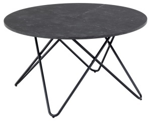 Masuta de cafea Wyre, Negru, 45x80x80 cm - Img 3