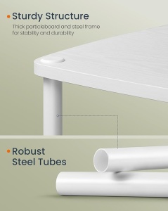 Masuta laterala Songmics Alb 34x30x58 cm - Img 6