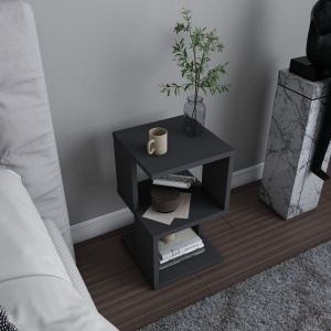 Noptiera Carter Antracit 29.6x29.6x49.4 cm - Img 2