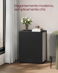 Noptiera Vasagle Gri inchis 45x35x58.7 cm - Img 6