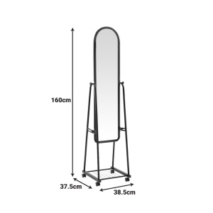 Oglinda cu rafturi Lomna Alb 38.5x37.5x160 cm - Img 3