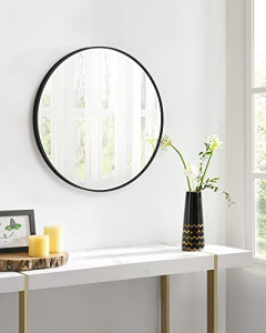 Oglinda rotunda, Songmics, Negru, 61x61x3.6 cm - Img 3