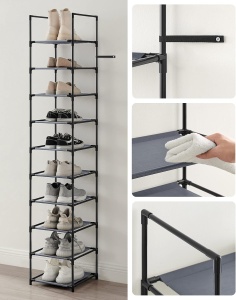 Pantofar modular Gri Songmics 33x33x173 cm - Img 7