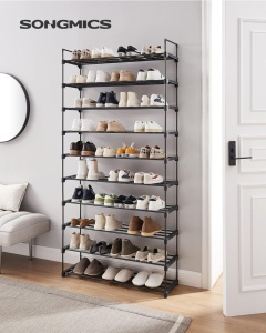 Pantofar modular Negru Songmics 92x30x194 cm - Img 3