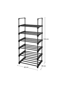 Pantofar, Songmics, Negru, LSA23BK, 45 x 30 x 106 cm - Img 6