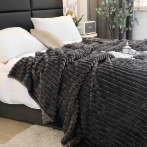 Patura Cocolino Groasa Stripe V2 Antracit 200x230 cm - Img 4