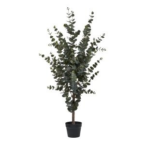 Planta artificiala decorativa Eucalipt, Verde, 36x46x120 cm - Img 5