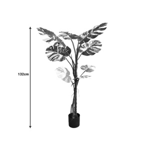 Planta decorativa in ghiveci Monstera II verde plastic PP H132 cm - Img 4