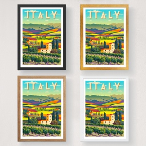 Poster A4 Italy Multicolor 21x29.7 cm - Img 2