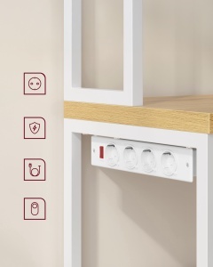 Raft de bucatarie Vasagle Auriu 60x40x170 cm - Img 5