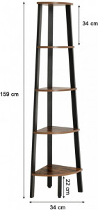 Raft de Colt Vasagle, 34.2x34.2x158.8cm - Img 6