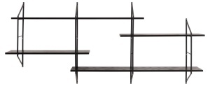 Raft de perete Belfast, Negru, 79x191x25.5 cm - Img 5
