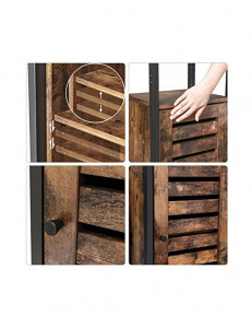Raft depozitare, Vasagle, Maro Rustic, LSC37BX, 37 x 30 x 167 cm - Img 4