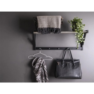 Raft suspendat pentru hol Padova, Negru , 78x32x34 cm - Img 3