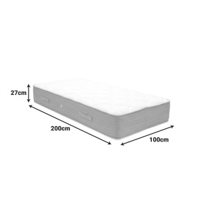Saltea cu arcuri bonnel cu doua fete, Sleepy, Alb, 200x100x27 cm - Img 3