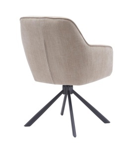 Scaun AVOLA, Bej deschis, 65x89x59 cm - Img 4