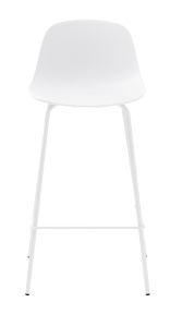 Scaun bar WHITBY, Alb, 45x93x47 cm - Img 2