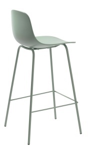 Scaun bar WHITBY, Verde prafuit, 45x93x47 cm