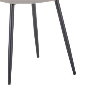 Scaun Bella tesatura gri deschis si picioare din metal negru 43x52x88 cm - Img 6