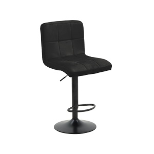 Scaun de bar ajustabil Remina Negru 44x44x112 cm - Img 3