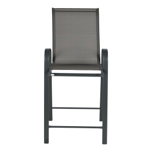 Scaun de bar, Calan, Gri inchis, 55x70x114 cm - Img 4
