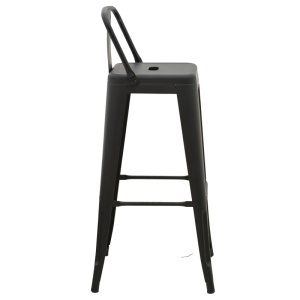 Scaun de bar de grădină Utopia Negru 42x42x97 cm - Img 3