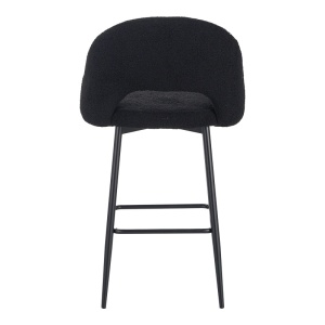 Scaun de bar Masebo, Pako World, Negru, 48x52x97 cm - Img 5