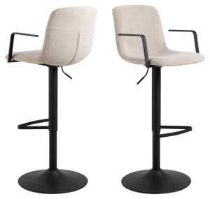 Scaun de bar Pablo, Bej, 114x50x53 cm - Img 2
