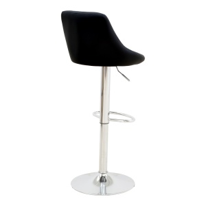 Scaun de bar reglabil pe inaltime Boronez Negru 47x49x112 cm - Img 2