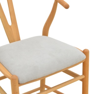 Scaun de bar Wishbone, Gri, 51x60x95 cm - Img 7