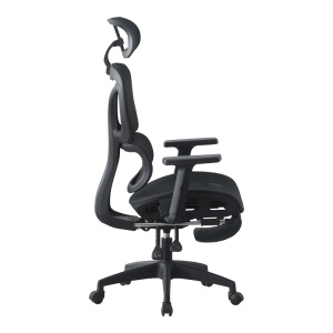 Scaun de birou cu suport picioare, Corus, Pako, Negru 62x69x135 cm - Img 4