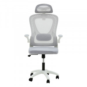 Scaun de birou manager Delilah plasa gri deschis - Img 4