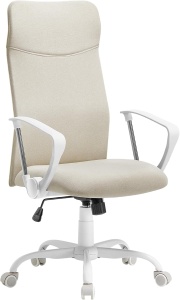 Scaun de birou Songmics crem 59x58x114.7-122.7 cm - Img 2