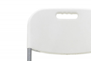 Scaun de camping pliabil Edison cu cadru metalic si plastic alb - Img 6