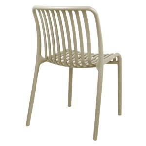 Scaun de gradina de bar Laudre plastic PP cappuccino 42x58x79 cm - Img 2