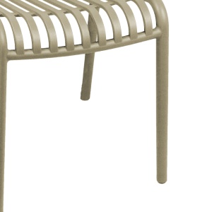 Scaun de gradina de bar Laudre plastic PP cappuccino 42x58x79 cm - Img 6