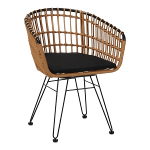 Scaun de Gradina Naoki Negru - Natural