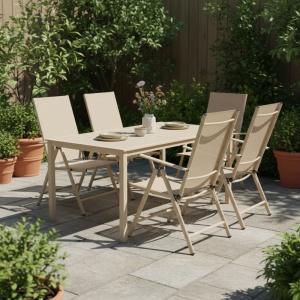 Scaun de gradina pliabil, Candor, Sampanie, 51.5x63.5x107 cm - Img 2