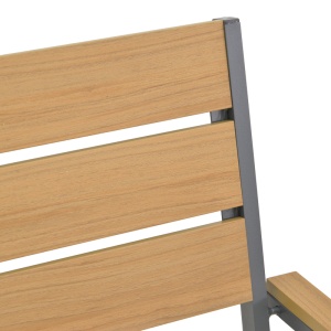 Scaun de gradina stivuibil, Breze, Antracit, 60x57.5x88 cm - Img 7