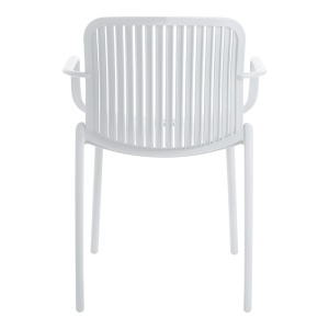 Scaun de gradina Stivuibil, Teragi, Alb, 57x59x82 cm - Img 6