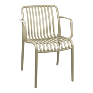 Scaun de gradina, Zoi, Cappuccino, 57.5x54x79 cm - Img 2