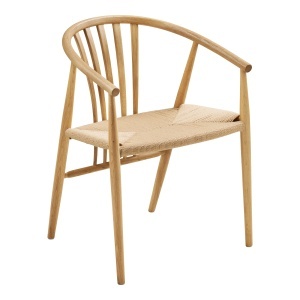 Scaun dining Agustin, Natural, 52.5x57x78 cm - Img 5