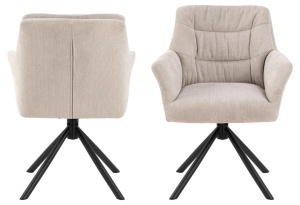 Scaun dining Alonso, Bej, 85.5x64x60.5 cm - Img 6