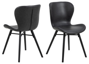 Scaun dining Batilda -A1 V1, Negru, 82.5x47x53 cm - Img 6