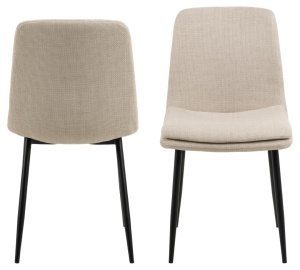 Scaun dining Becca, Bej, 85.5x46x55 cm - Img 4