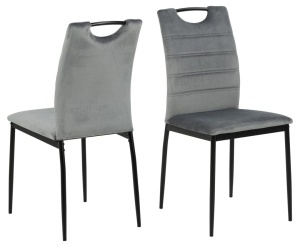 Scaun dining Dia, Gri, 91.5x43.5x53 cm - Img 3