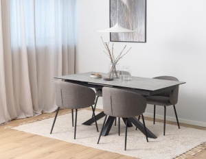 Scaun dining Eleanor V2, Gri, 79x55.5x55 cm - Img 4